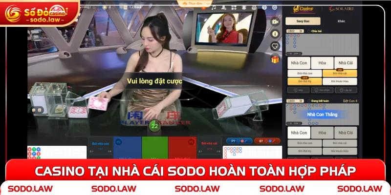 Casino tại nhà cái SODO hoàn toàn hợp pháp