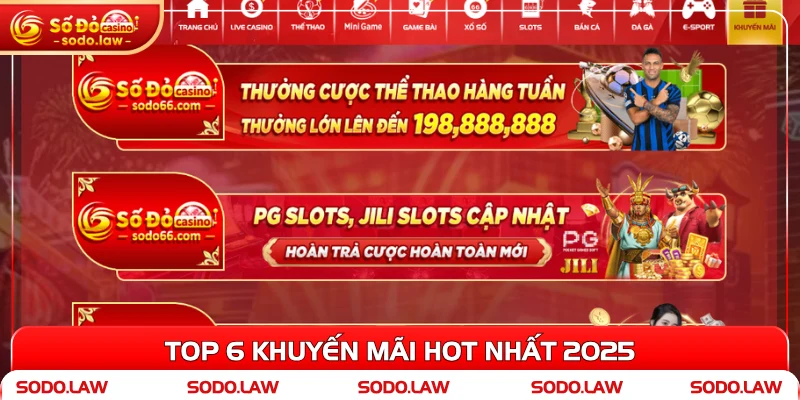 Top 6 khuyến mãi hot nhất 2025