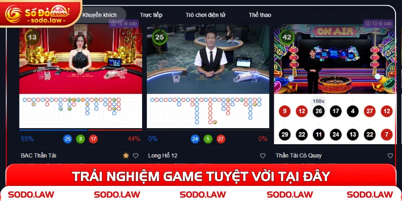 Trải nghiệm game tuyệt vời tại đây